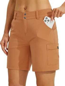 Willit Women's Golf Hiking Shorts Cargo Quick Dry Athletic Shorts Casual Summer Shorts with Pockets 7"