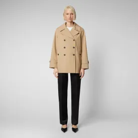 Woman's raincoat Sofi in stardust beige