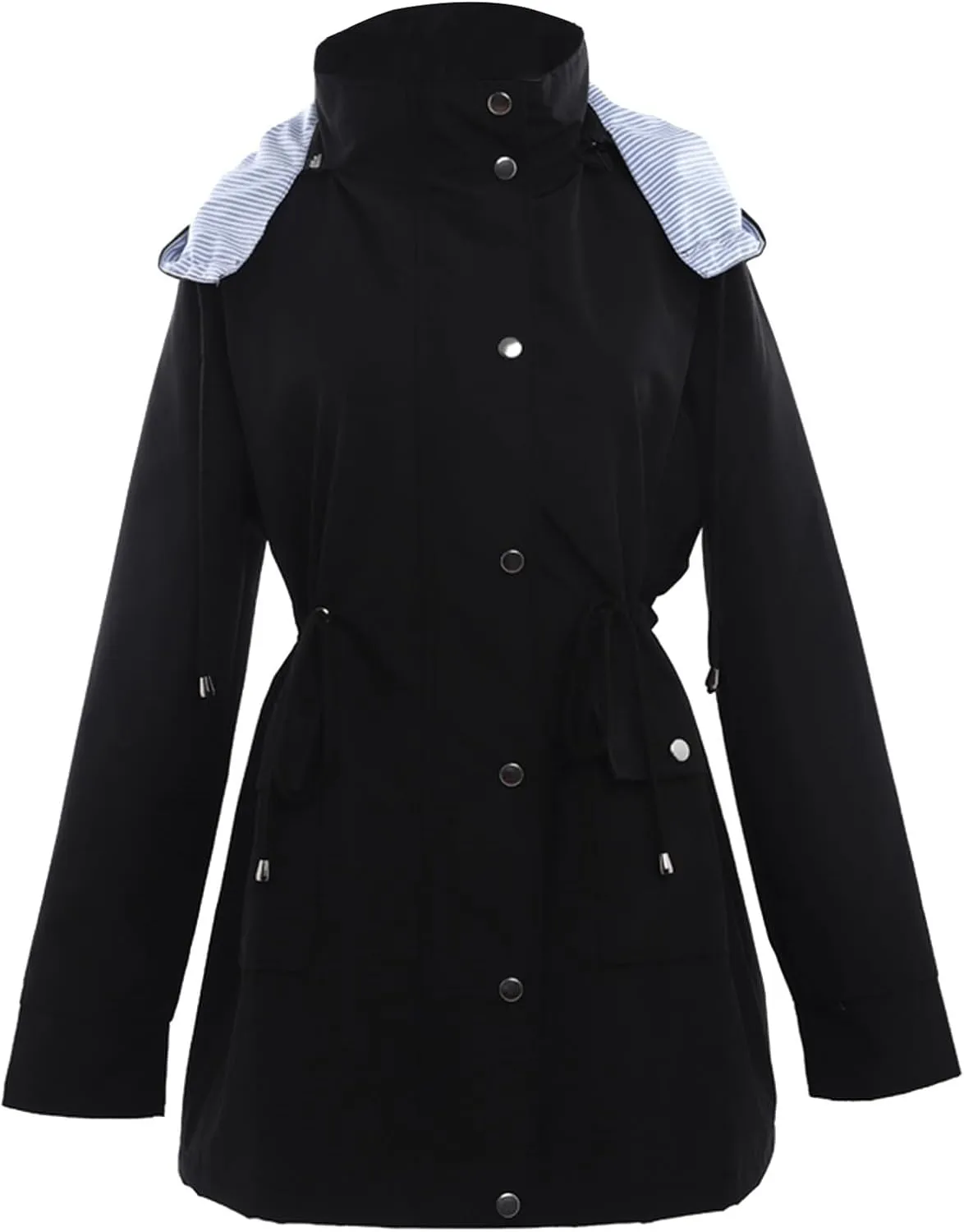 Women's Double Breasted Long Trench Coat 2024 Windproof Classic Lapel Windbreaker Jackets Stylish Loose Overcoat Outerwear