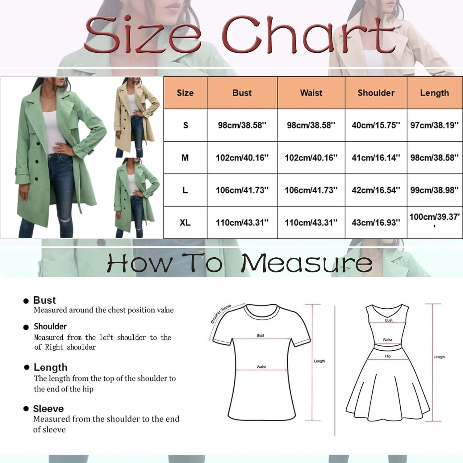 Women's Double Breasted Long Trench Coat 2024 Windproof Classic Lapel Windbreaker Jackets Stylish Loose Overcoat Outerwear